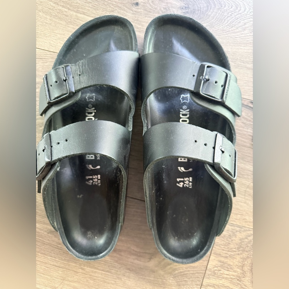 Birkenstock Dark Gray Buckle Sandals